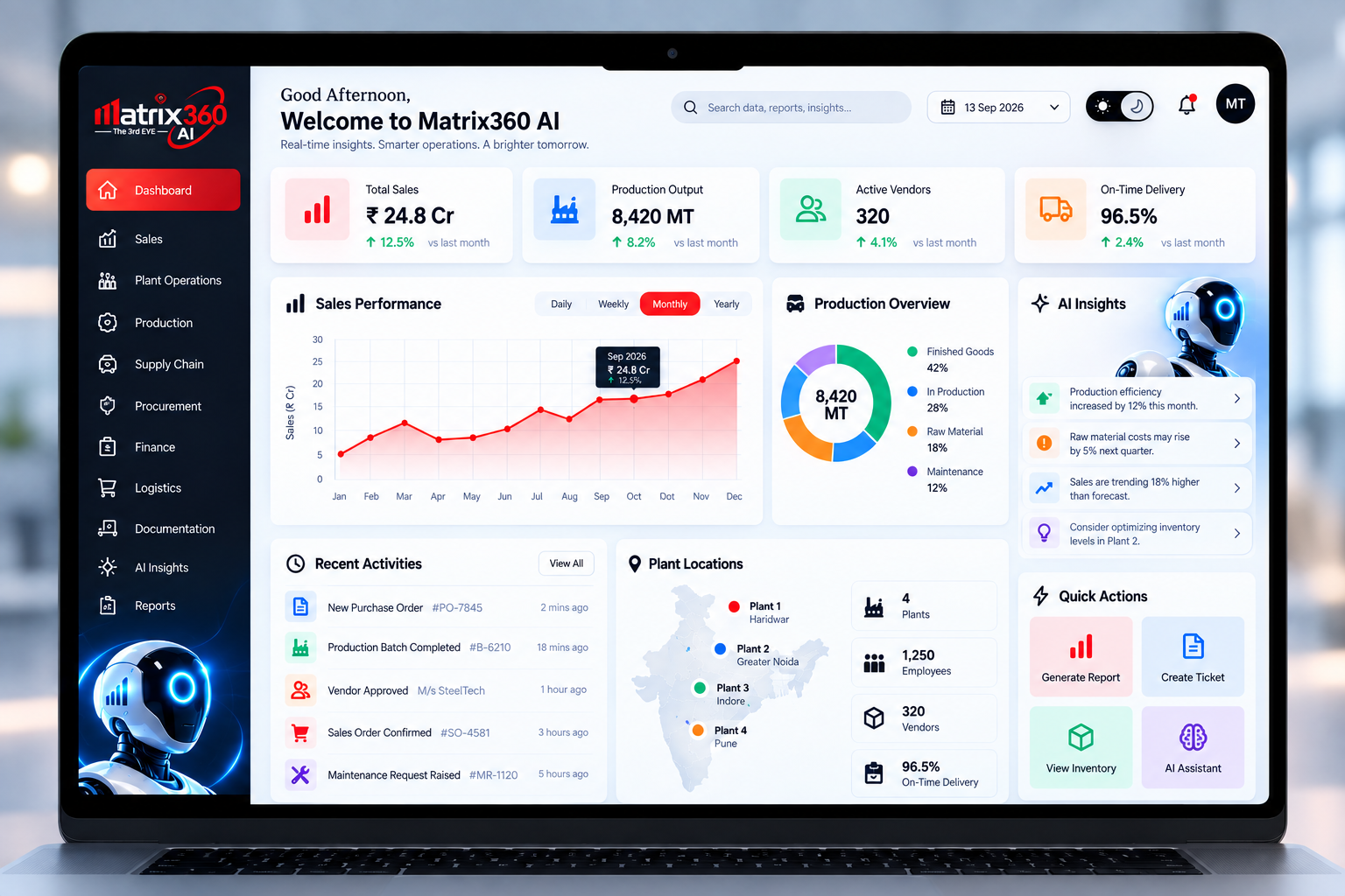 Matrix360 AI dashboard preview 2
