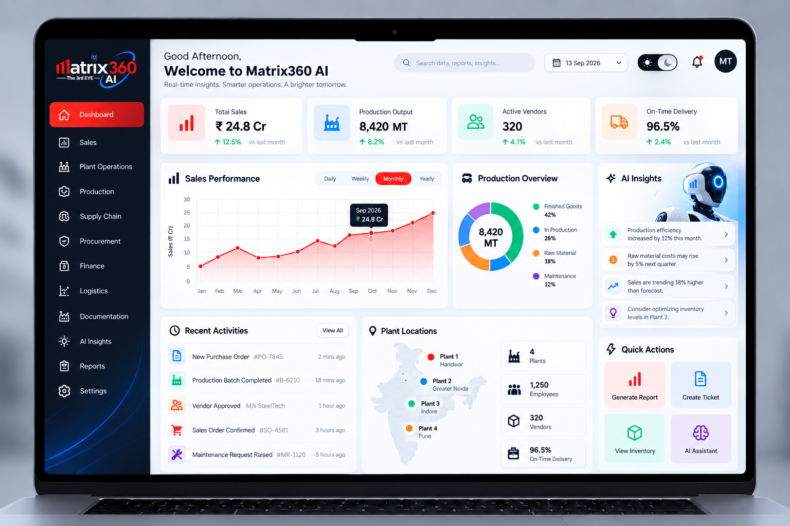 Matrix360 AI dashboard preview 3